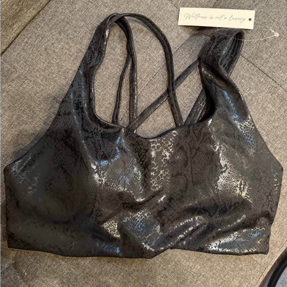 Black Snake Print Sports Bra Senita size medium